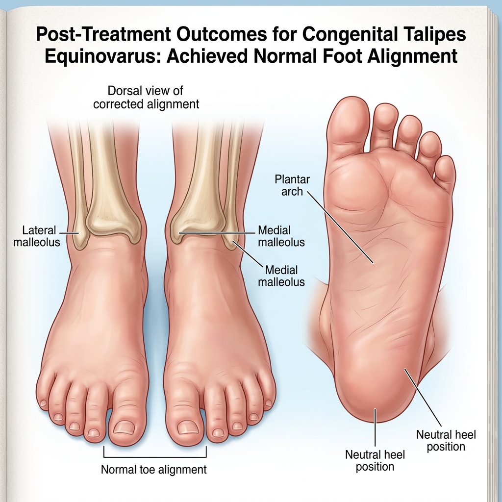 Infantile clubfoot after treatment